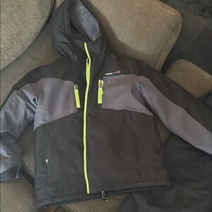 Swiss Tech Black and Gray Jacket with Neon Accents